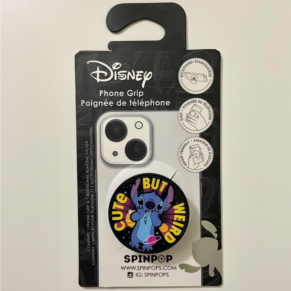 SpinPop Disney Lilo and Stitch "Cute But Weird" phone Grip/Kickstand NEW